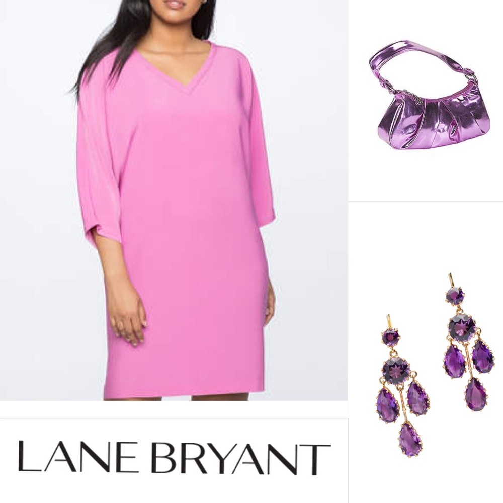 Last One! NWT Lilac Soft Purple Midi Dress 26W 28W 3X 4X Plus